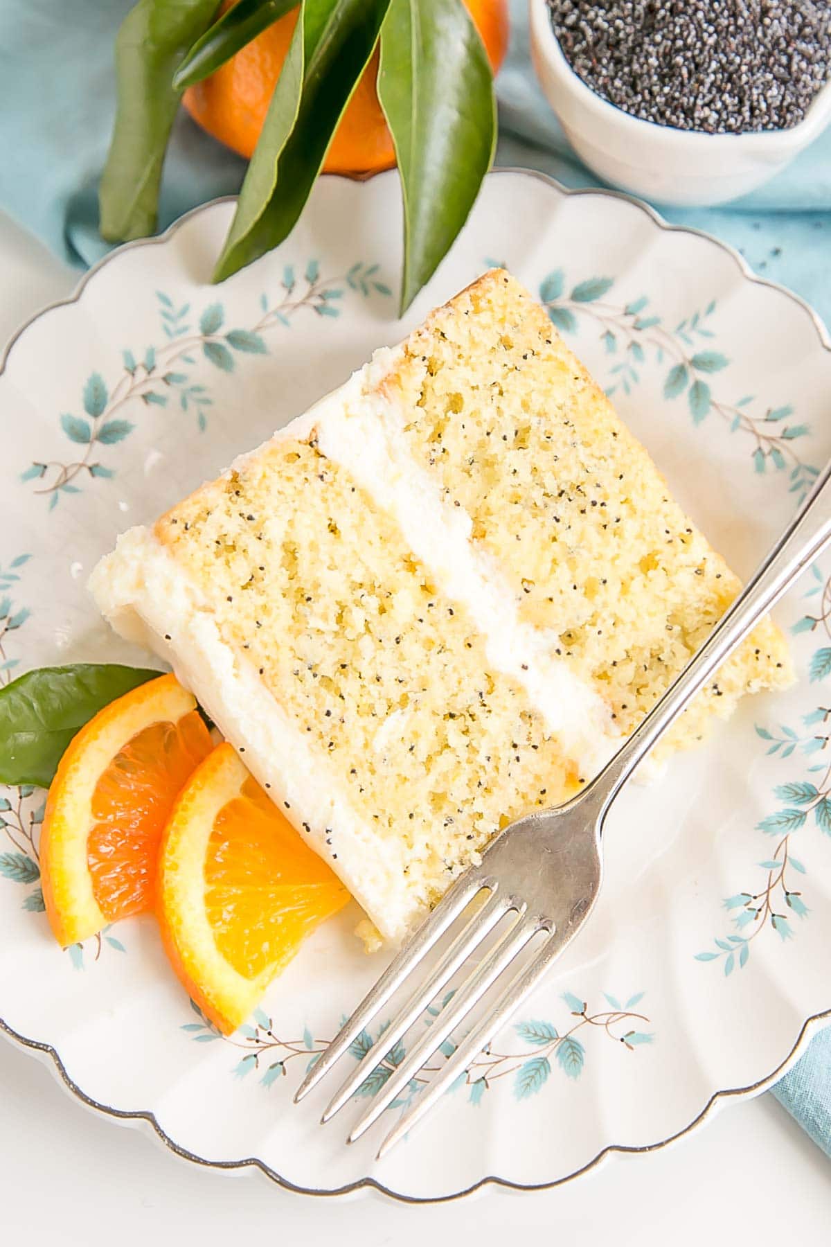 Gâteau à l’Orange et aux Graines de Pavot avec Crème au Mascarpone